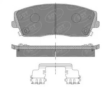 Комплект тормозных колодок (SCT Germany: SP 465 PR)