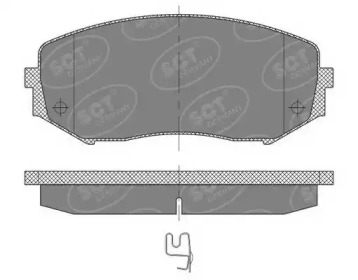 Комплект тормозных колодок (SCT Germany: SP 482 PR)