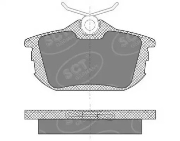 Комплект тормозных колодок (SCT Germany: SP 608 PR)