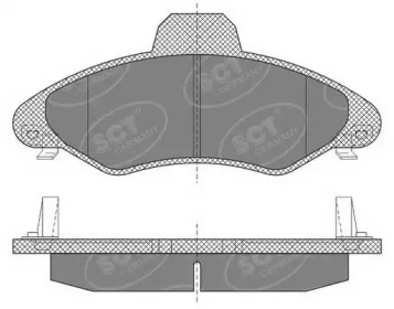 Комплект тормозных колодок (SCT Germany: SP 614 PR)