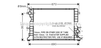 Теплообменник (AVA QUALITY COOLING: AU2184)