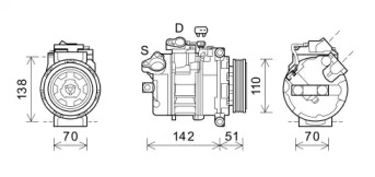 Компрессор (AVA QUALITY COOLING: BWK547)