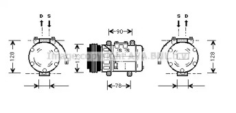 Компрессор (AVA QUALITY COOLING: HDK052)