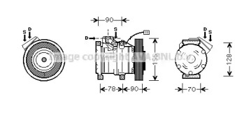 Компрессор (AVA QUALITY COOLING: HDK167)