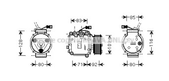 Компрессор (AVA QUALITY COOLING: HDK169)