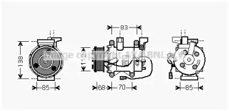 Компрессор (AVA QUALITY COOLING: HDK207)