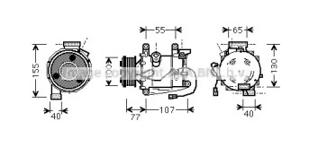 Компрессор (AVA QUALITY COOLING: HDK232)