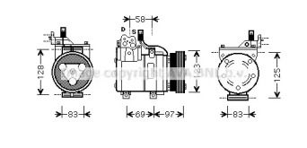 Компрессор (AVA QUALITY COOLING: HYAK093)