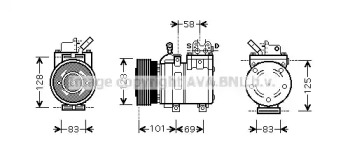 Компрессор (AVA QUALITY COOLING: HYK166)