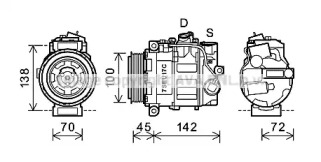 Компрессор (AVA QUALITY COOLING: MSK613)