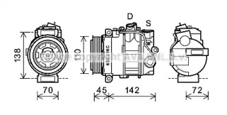 Компрессор (AVA QUALITY COOLING: MSK614)