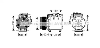 Компрессор (AVA QUALITY COOLING: MTAK212)