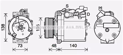 Компрессор (AVA QUALITY COOLING: MTAK263)