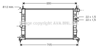 Теплообменник (AVA QUALITY COOLING: OLA2244)