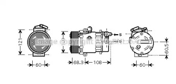 Компрессор (AVA QUALITY COOLING: OLK466)