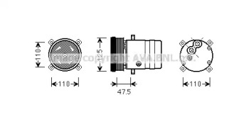 Компрессор (AVA QUALITY COOLING: OLK493)