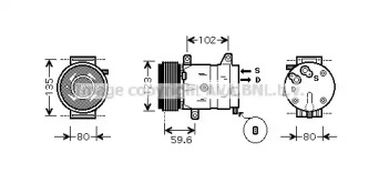 Компрессор (AVA QUALITY COOLING: RTK345)