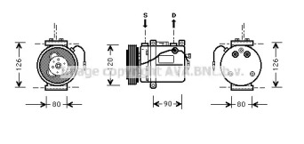 Компрессор (AVA QUALITY COOLING: SBK051)