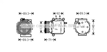 Компрессор (AVA QUALITY COOLING: SBK053)