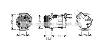 Компрессор (AVA QUALITY COOLING: SBK069)