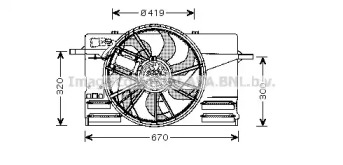 Вентилятор (AVA QUALITY COOLING: VO7508)