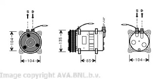 Компрессор (AVA QUALITY COOLING: VOK052)