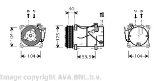 Компрессор (AVA QUALITY COOLING: VOK119)