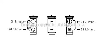 Клапан (AVA QUALITY COOLING: VW1348)