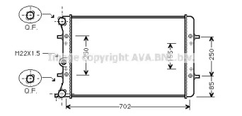 Теплообменник (AVA QUALITY COOLING: VW2217)