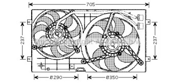 Вентилятор (AVA QUALITY COOLING: VW7503)