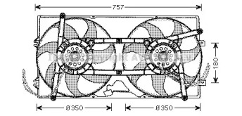 Вентилятор (AVA QUALITY COOLING: VW7504)