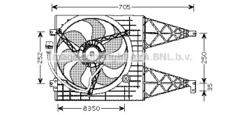 Вентилятор (AVA QUALITY COOLING: VW7507)