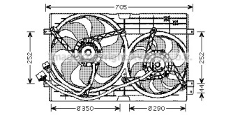 Вентилятор (AVA QUALITY COOLING: VW7508)