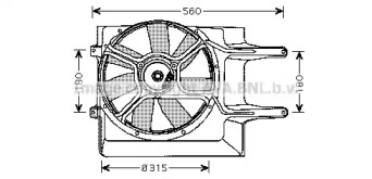 Вентилятор (AVA QUALITY COOLING: VW7509)