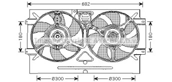 Вентилятор (AVA QUALITY COOLING: VW7518)