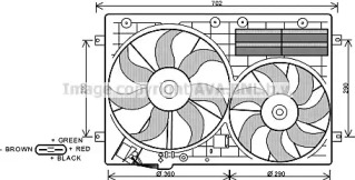 Вентилятор (AVA QUALITY COOLING: VW7529)