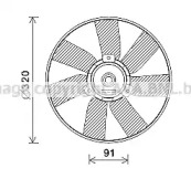 Вентилятор (AVA QUALITY COOLING: VW7538)