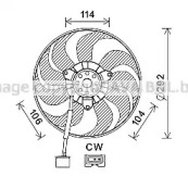 Вентилятор (AVA QUALITY COOLING: VW7539)