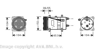 Компрессор (AVA QUALITY COOLING: VWK074)