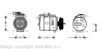 Компрессор (AVA QUALITY COOLING: VWK087)