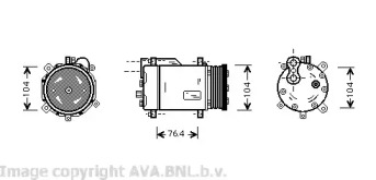 Компрессор (AVA QUALITY COOLING: VWK170)