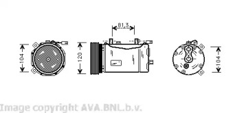 Компрессор (AVA QUALITY COOLING: VWK172)