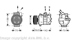 Компрессор (AVA QUALITY COOLING: VWK220)