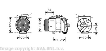 Компрессор (AVA QUALITY COOLING: VWK240)