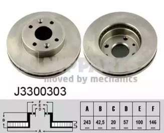 Тормозной диск (NIPPARTS: J3300303)