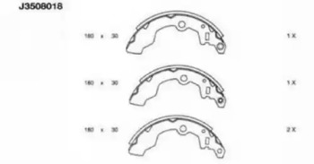 Комлект тормозных накладок (NIPPARTS: J3508018)