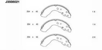 Комлект тормозных накладок (NIPPARTS: J3508021)