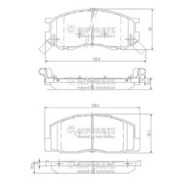 Комплект тормозных колодок (NIPPARTS: J3602074)