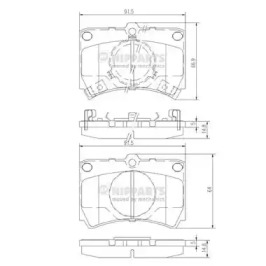 Комплект тормозных колодок (NIPPARTS: J3603026)