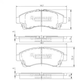 Комплект тормозных колодок (NIPPARTS: J3603054)